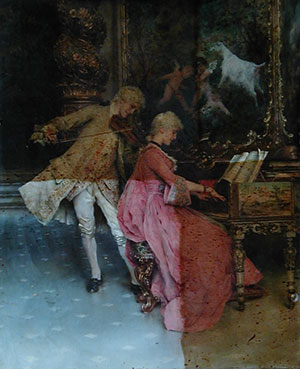 Painting during restoration