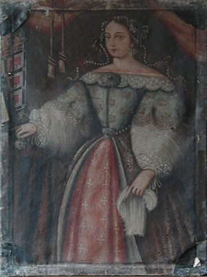 Portrait of a Peruvian Noblewoman during restoration