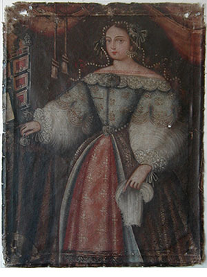 Portrait of a Peruvian Noblewoman during restoration