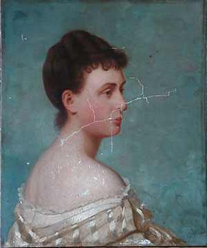 Portrait of a Woman during restoration
